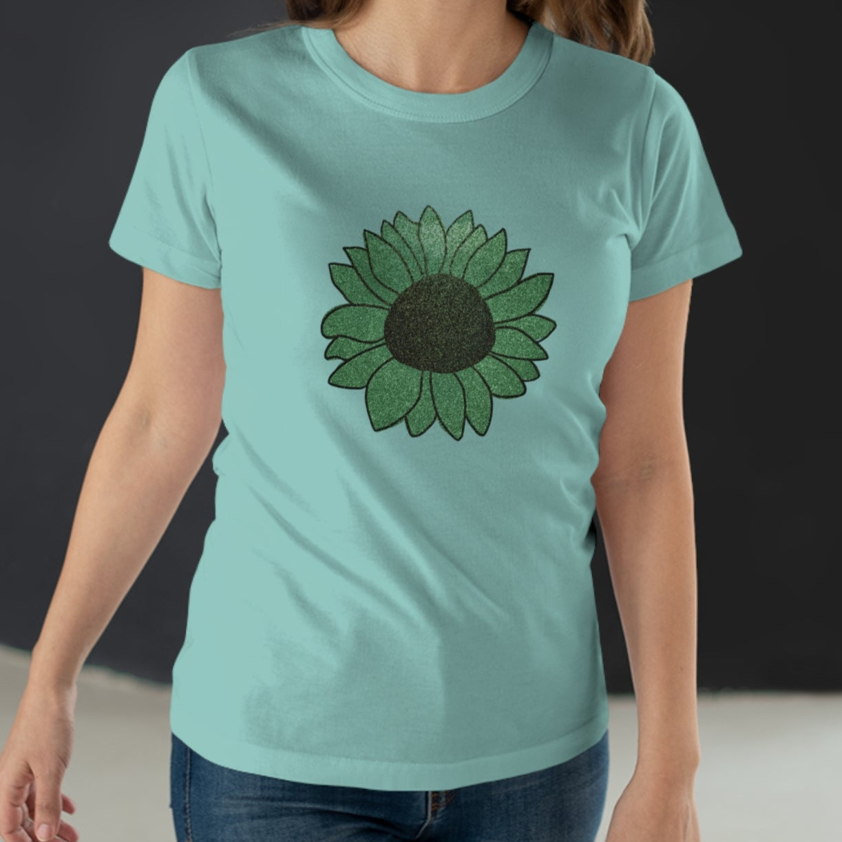 Green Flower Women's T-shirt