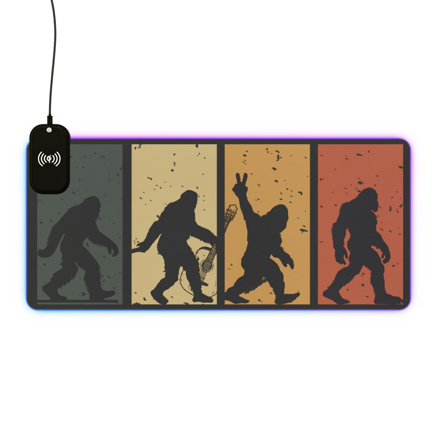 Bigfoot Roads - LED Gaming Mouse Pad, Wireless Charging