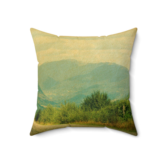 Country Roads Spun Polyester Square Pillow