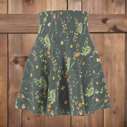 Grey Flower Women's Skirt
