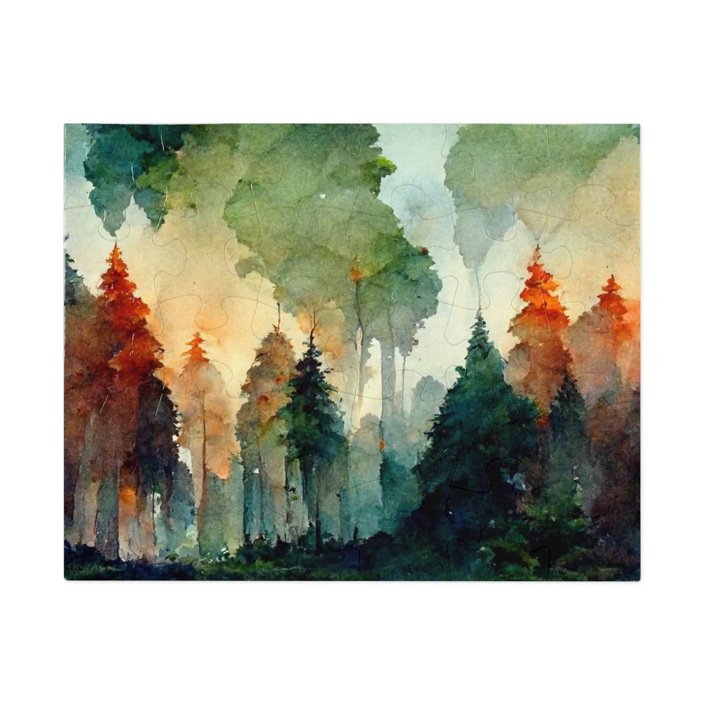Painted Mountain Jigsaw Puzzle with Tin