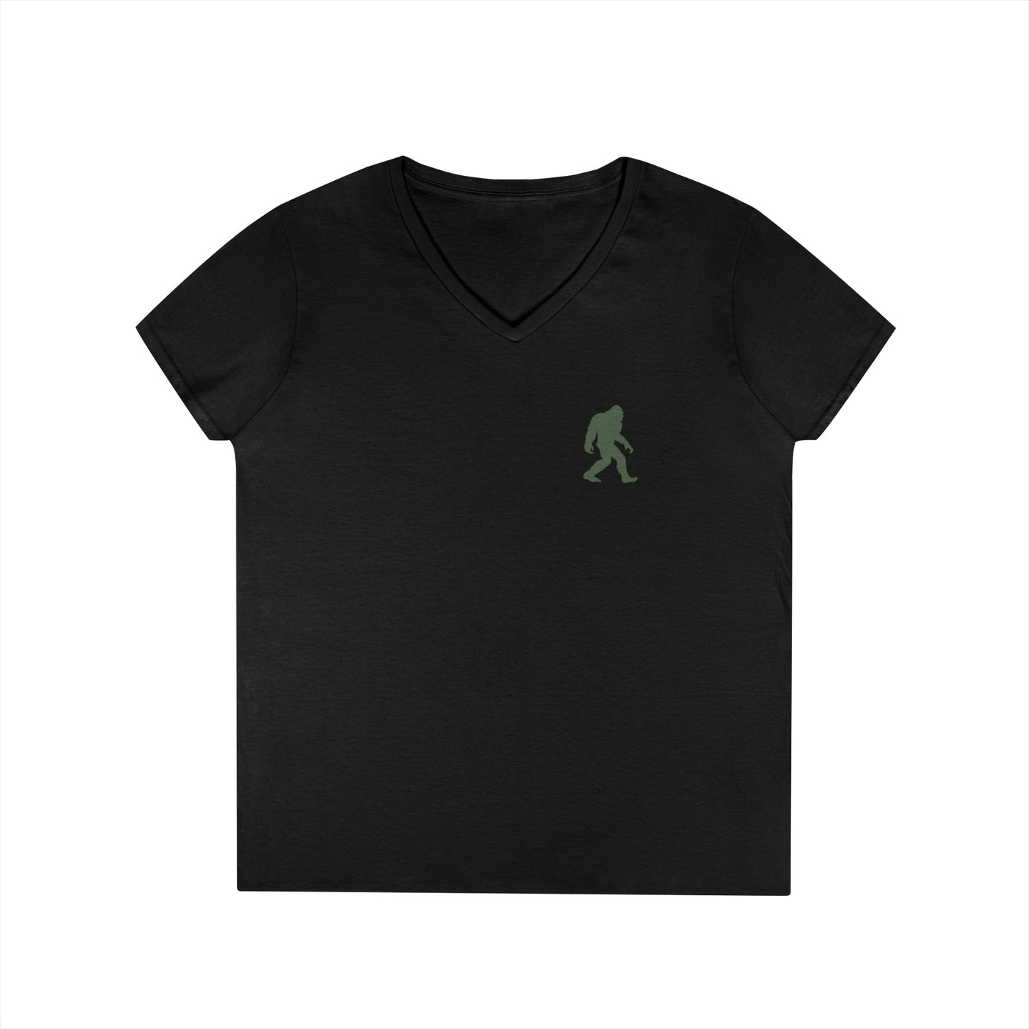 Bigfoot Forest Ladies V-Neck T-Shirt