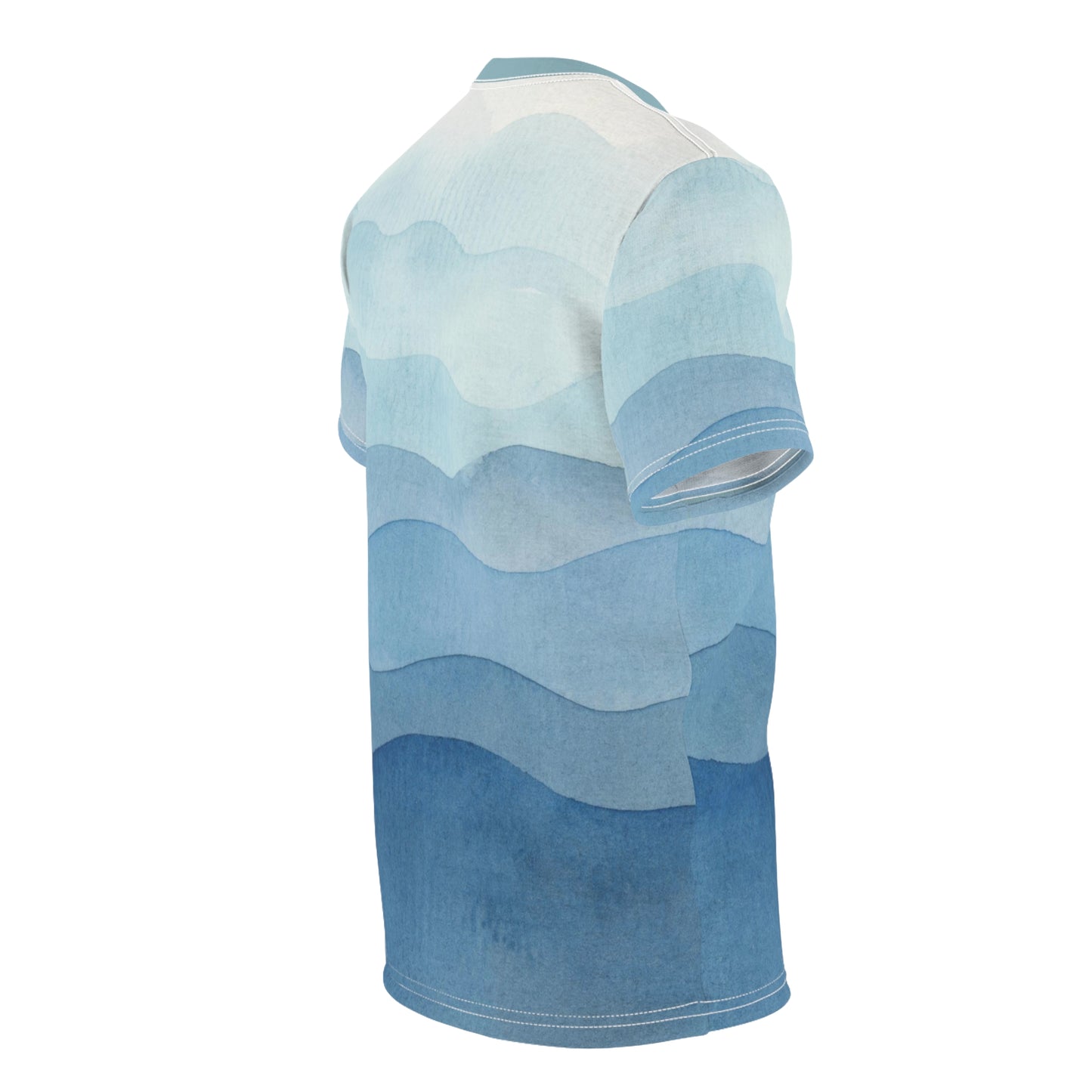 Blue Water Wave Unisex Cut & Sew Tee