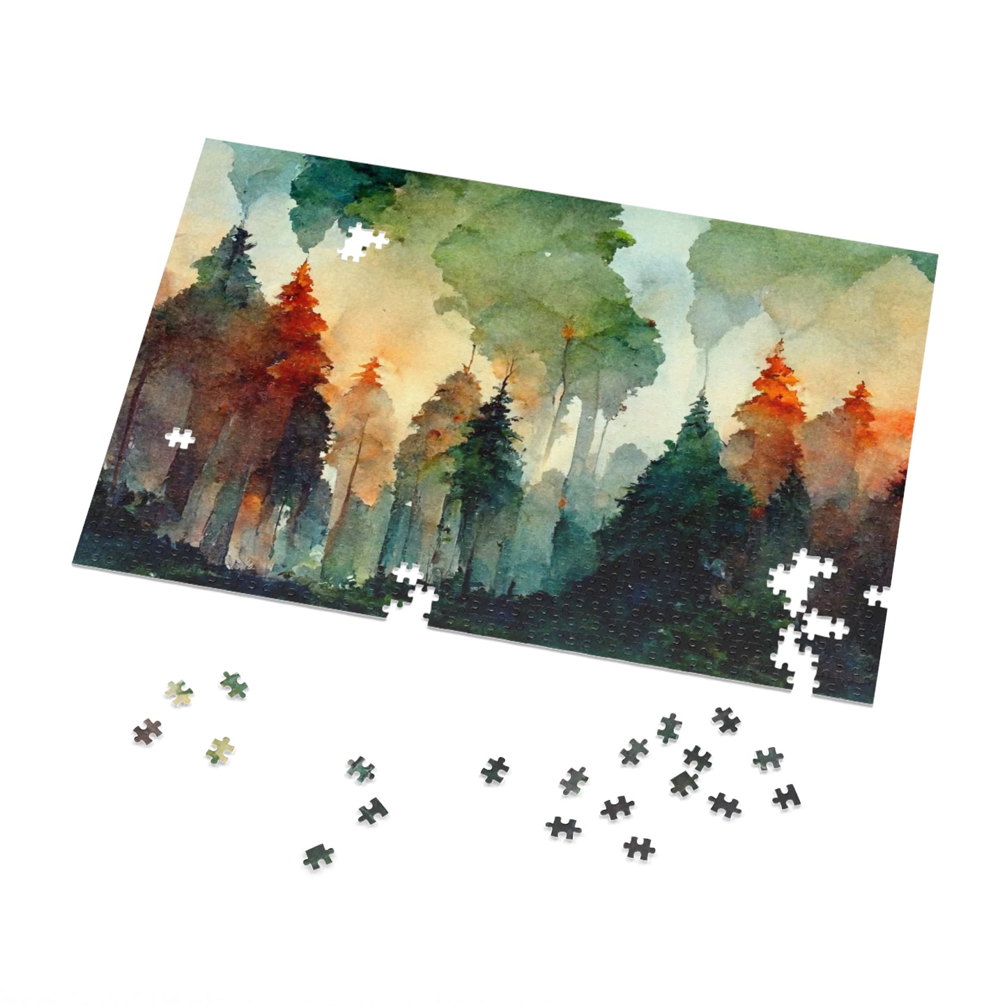Painted Mountain Jigsaw Puzzle with Tin