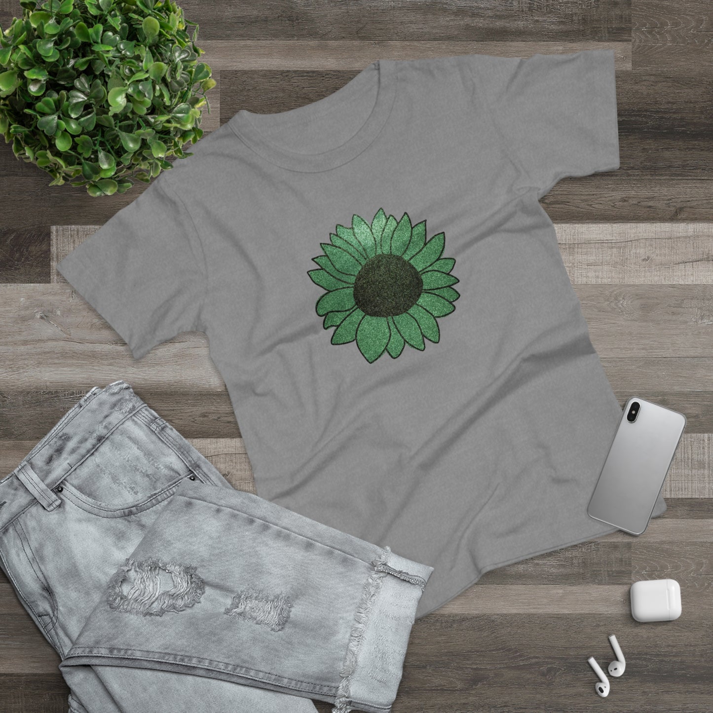 Green Flower Women's T-shirt