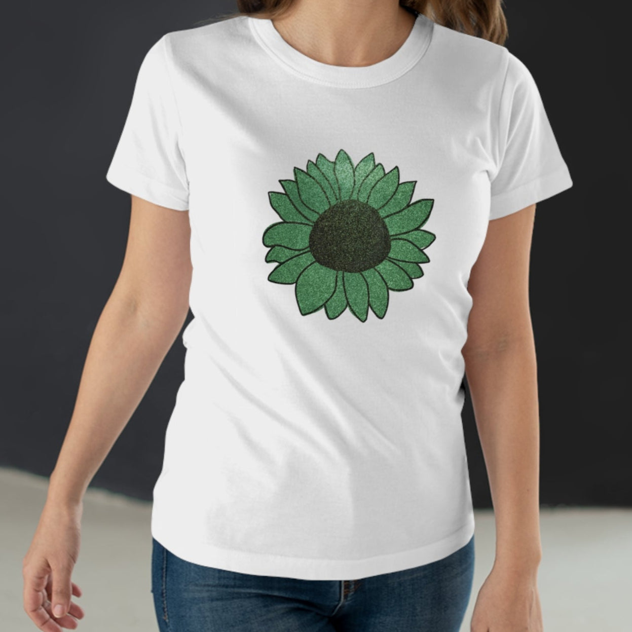 Green Flower Women's T-shirt