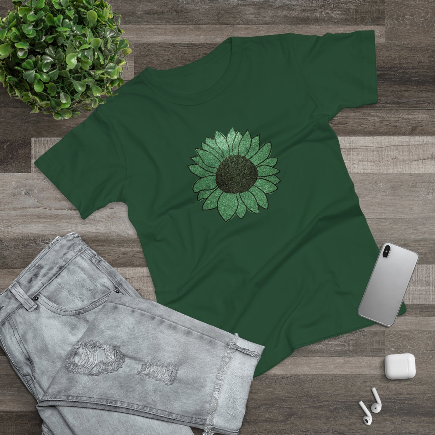 Green Flower Women's T-shirt