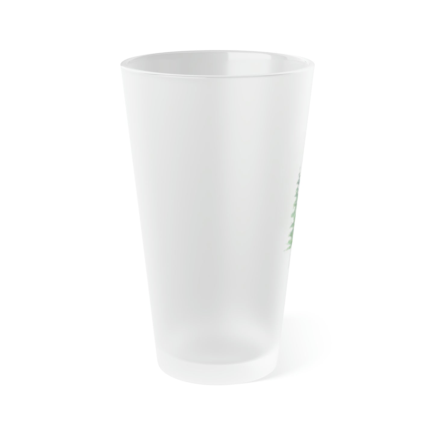 Pine Trees Frosted Pint Glass, 16oz