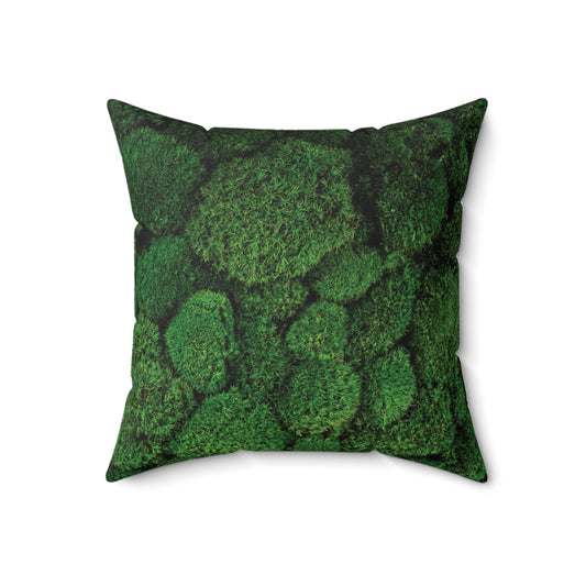 Mossy Green - Spun Polyester Square Pillow