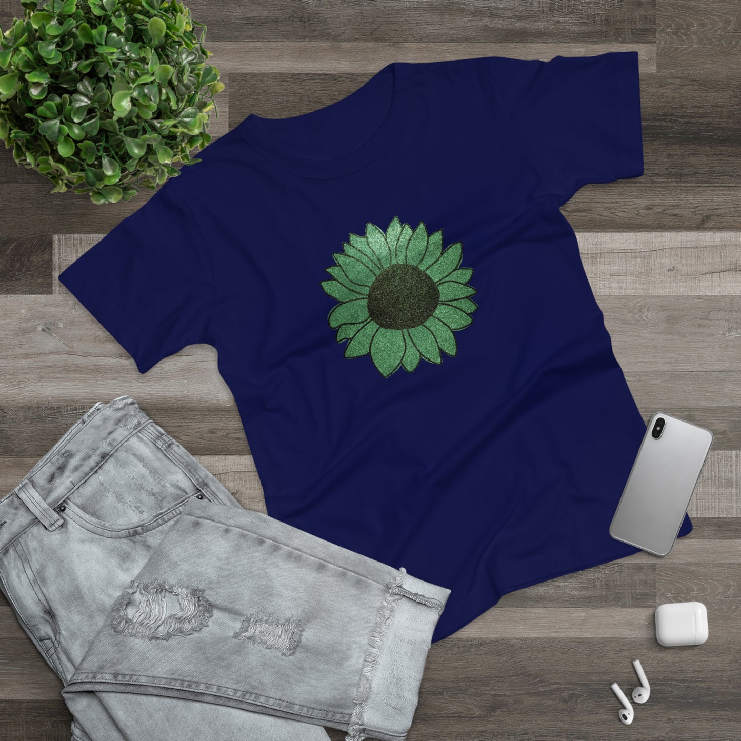 Green Flower Women's T-shirt