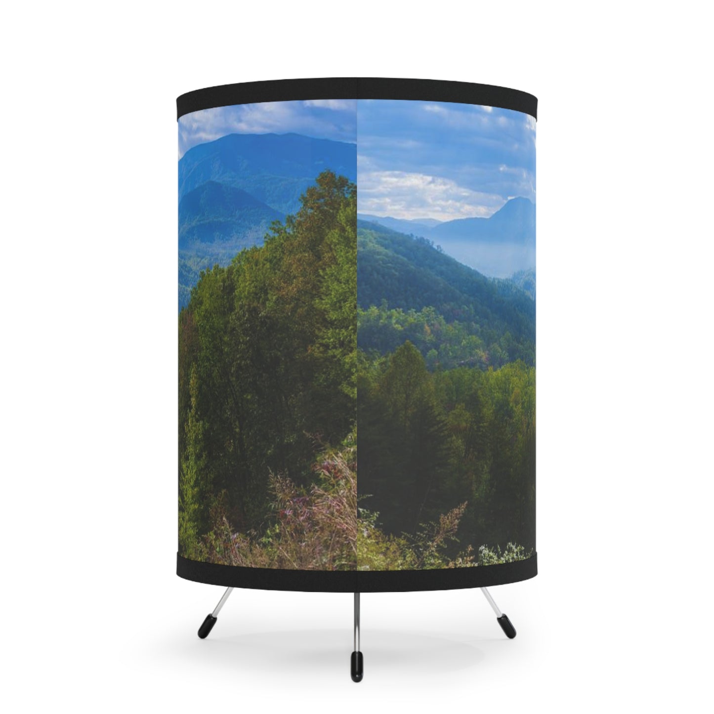 Mountain Top Tripod Lamp with High-Res Printed Shade, US\CA plug