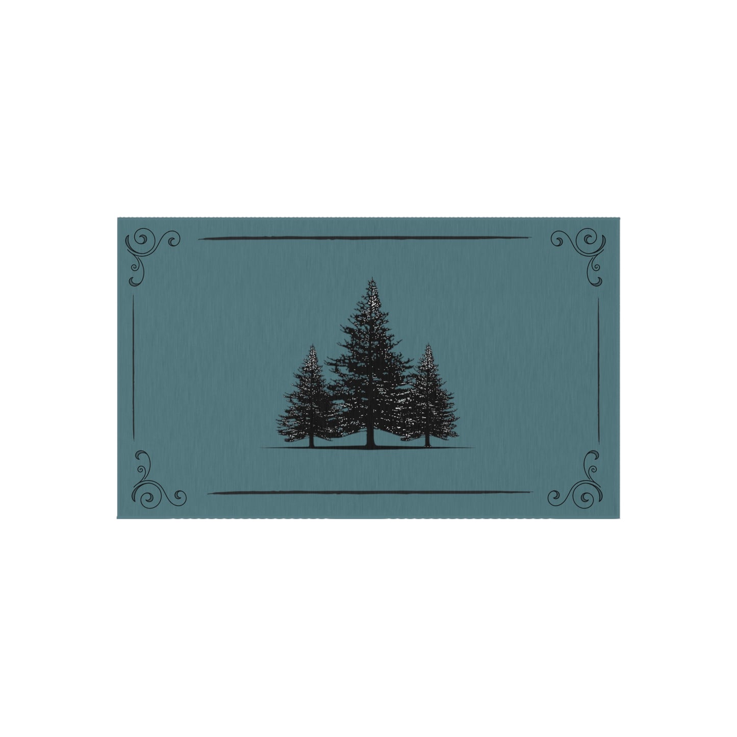 Mountain Pines Indigo Blue Outdoor Rug
