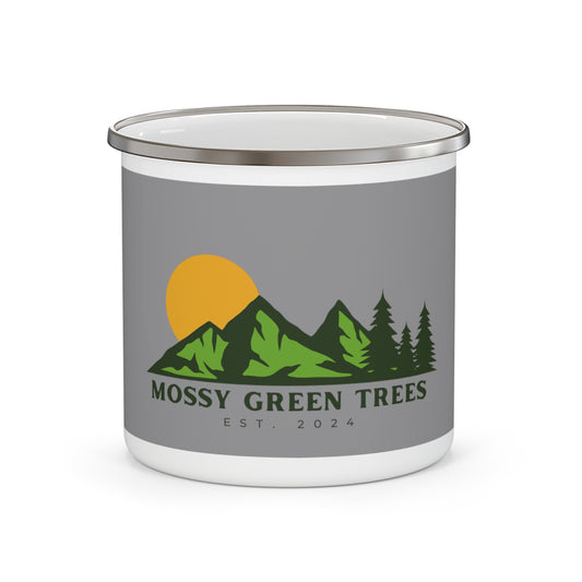 Mossy Green Trees - Enamel Camping Mug