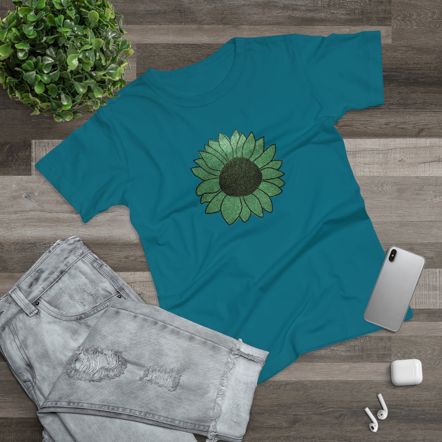 Green Flower Women's T-shirt