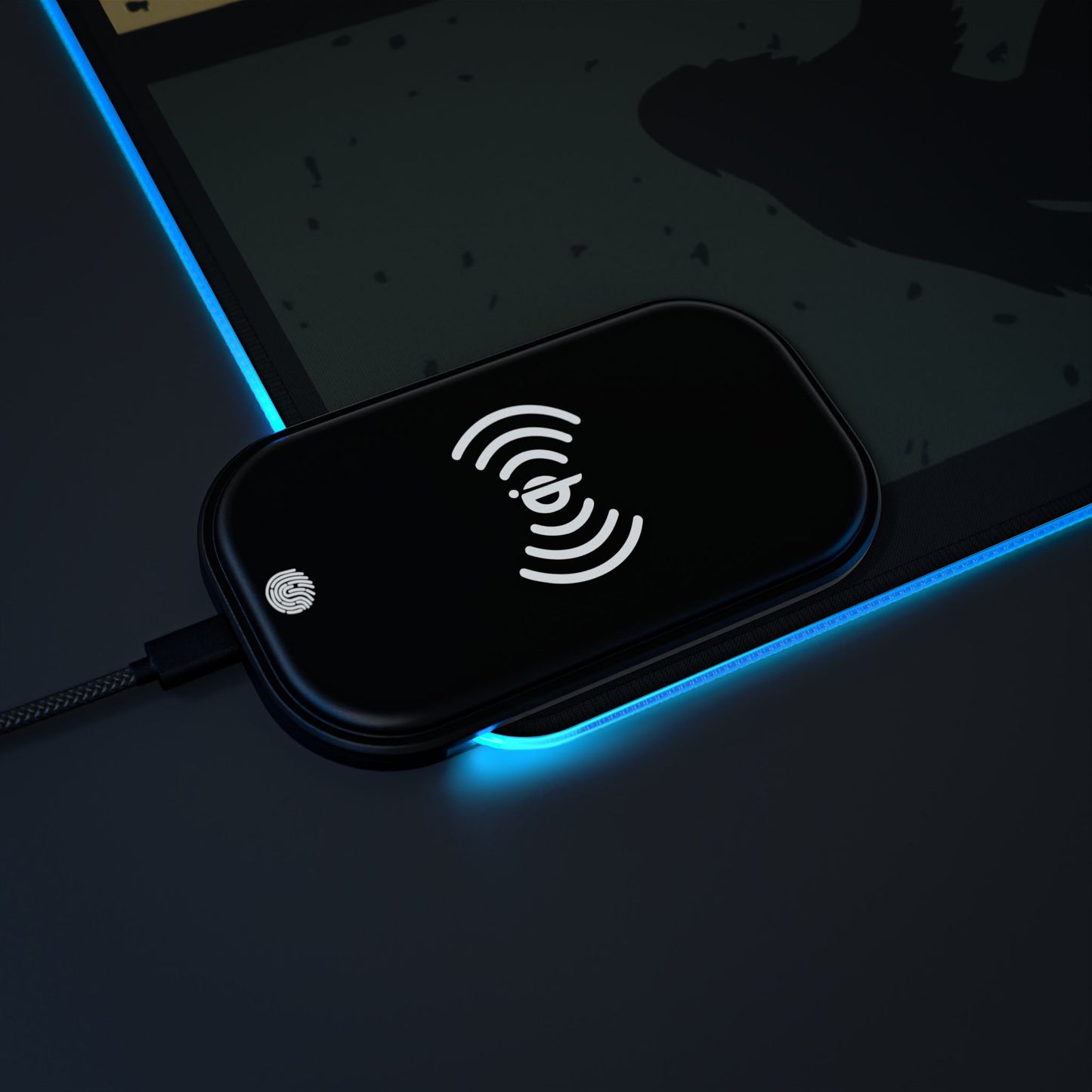 Bigfoot Roads - LED Gaming Mouse Pad, Wireless Charging