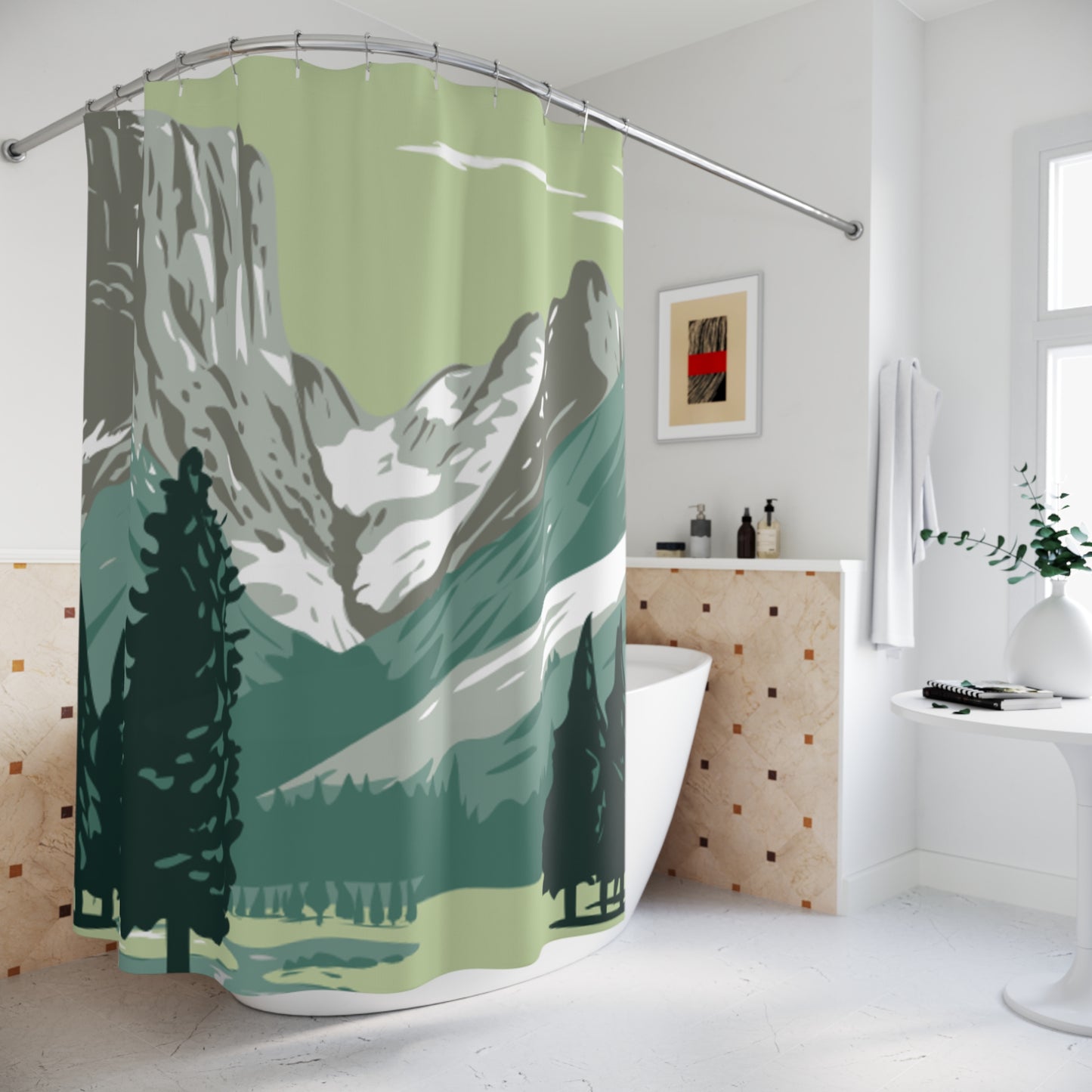 Mountain Side Shower Curtain