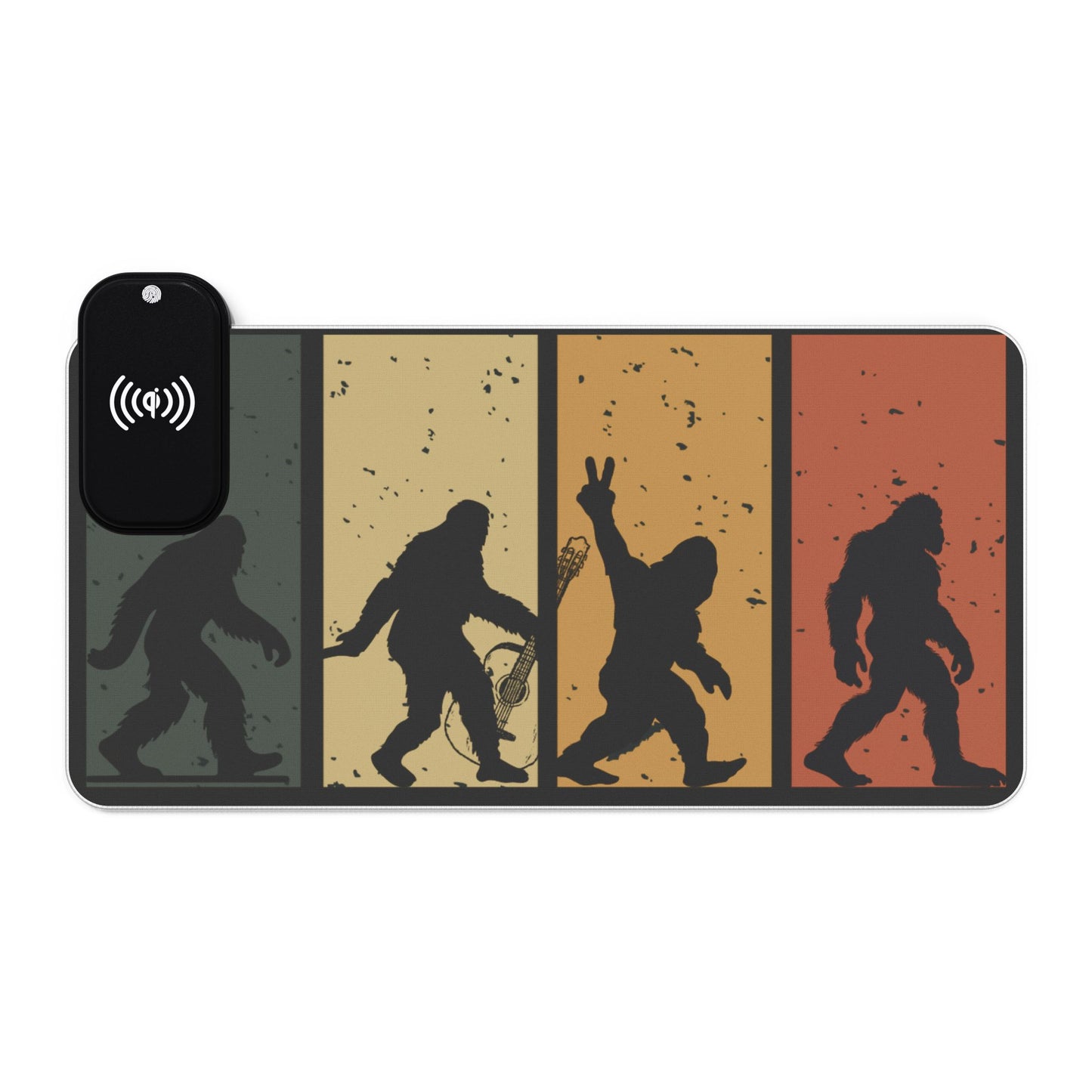 Bigfoot Roads - LED Gaming Mouse Pad, Wireless Charging