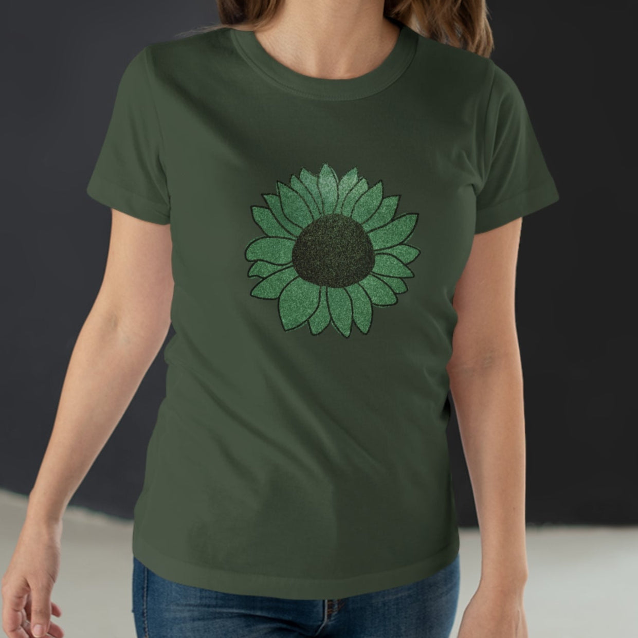Green Flower Women's T-shirt