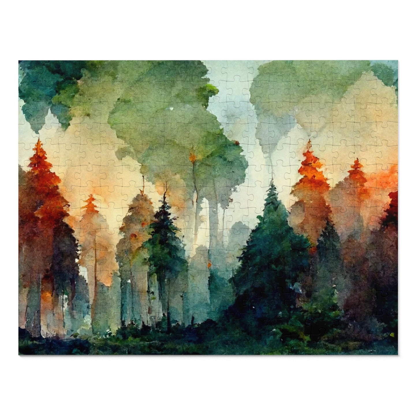 Painted Mountain Jigsaw Puzzle with Tin