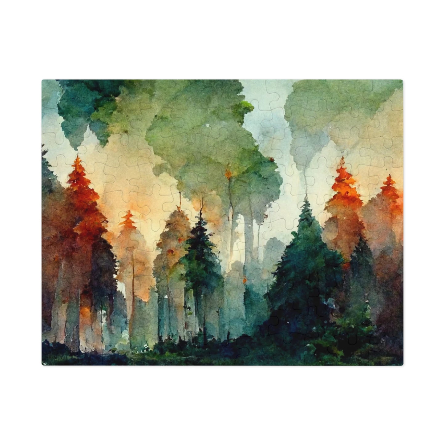 Painted Mountain Jigsaw Puzzle with Tin