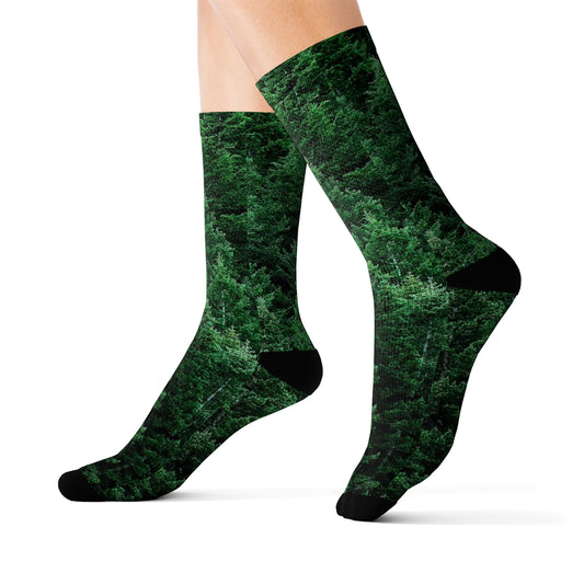 Forest Trees Sublimation Socks