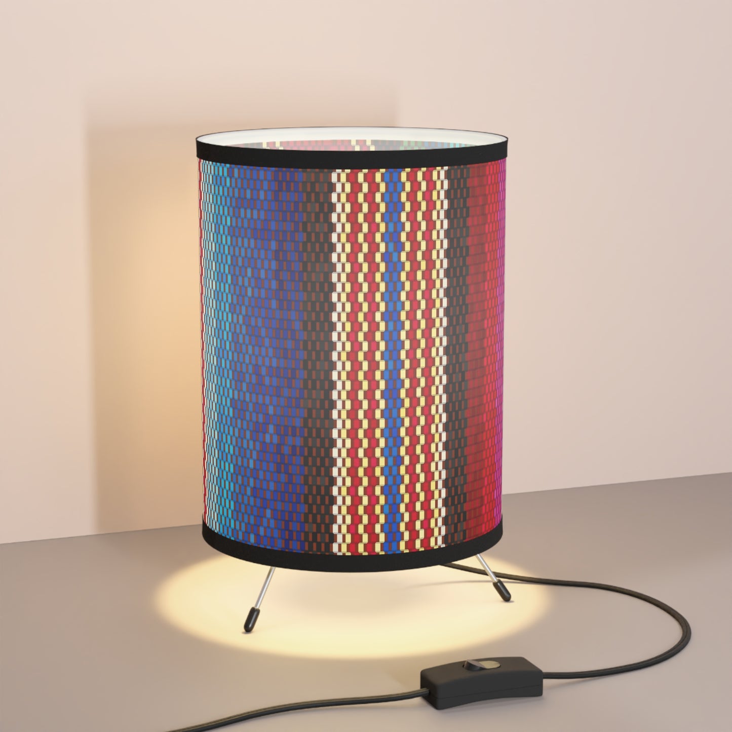 Canyon Creek Multi Color Tripod Lamp with High-Res Printed Shade, US\CA plug