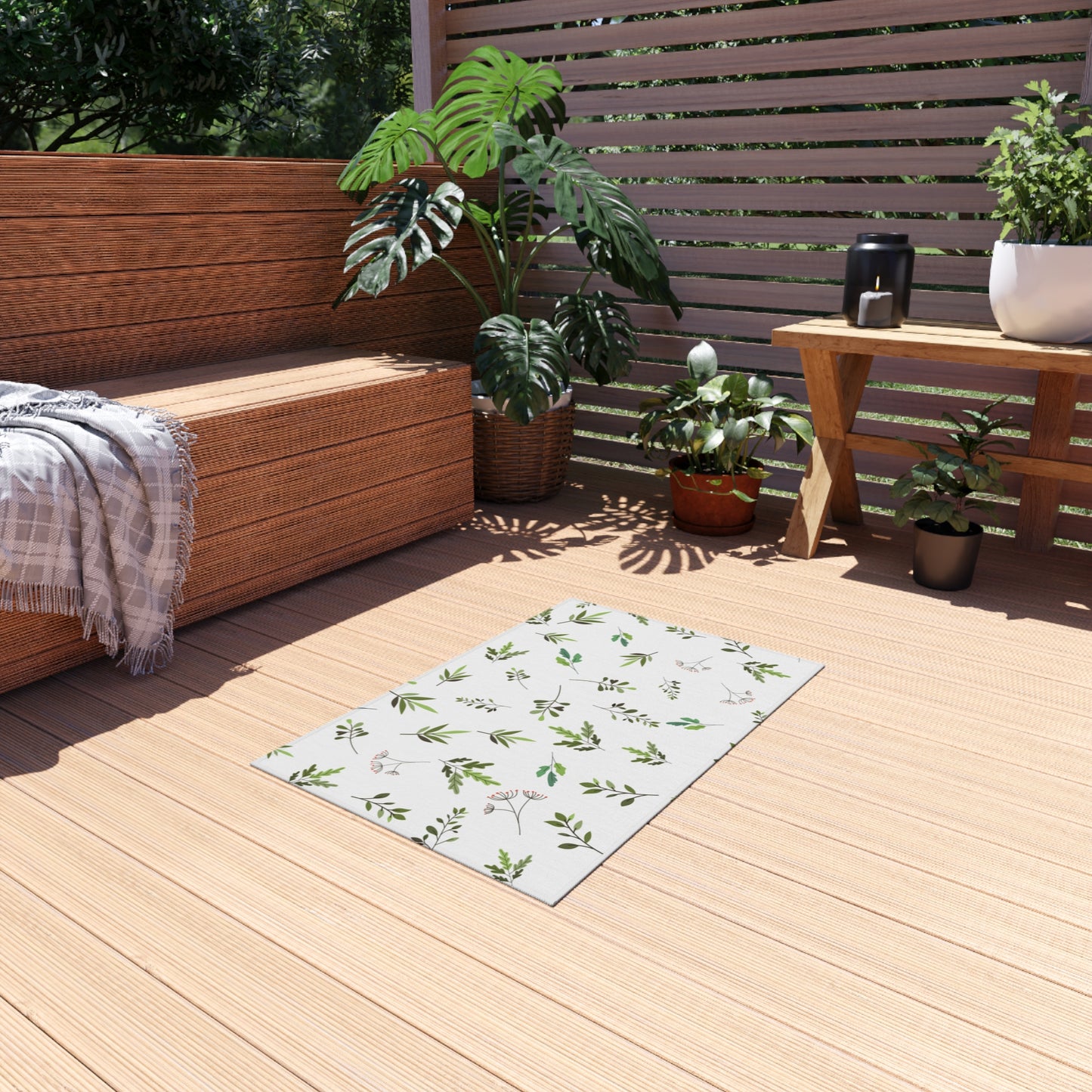 Mossy Leaves Outdoor Rug