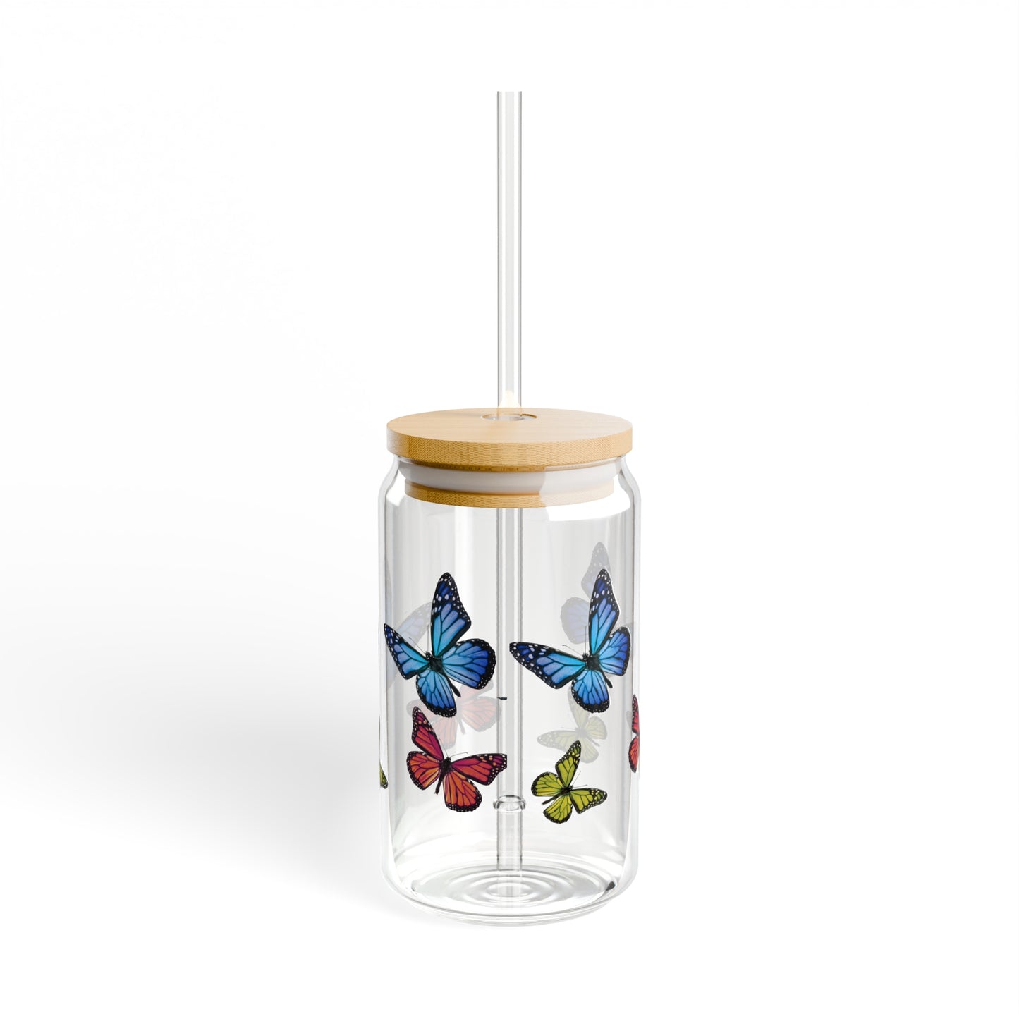 Butterfly Sipper Glass, 16oz