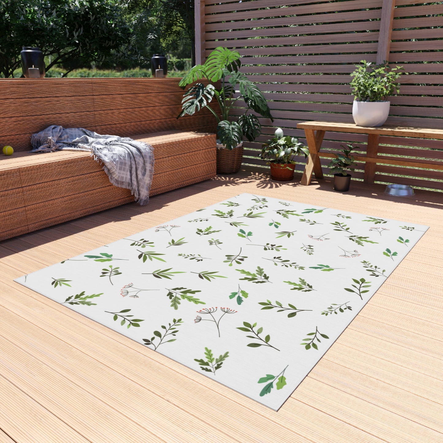 Mossy Leaves Outdoor Rug