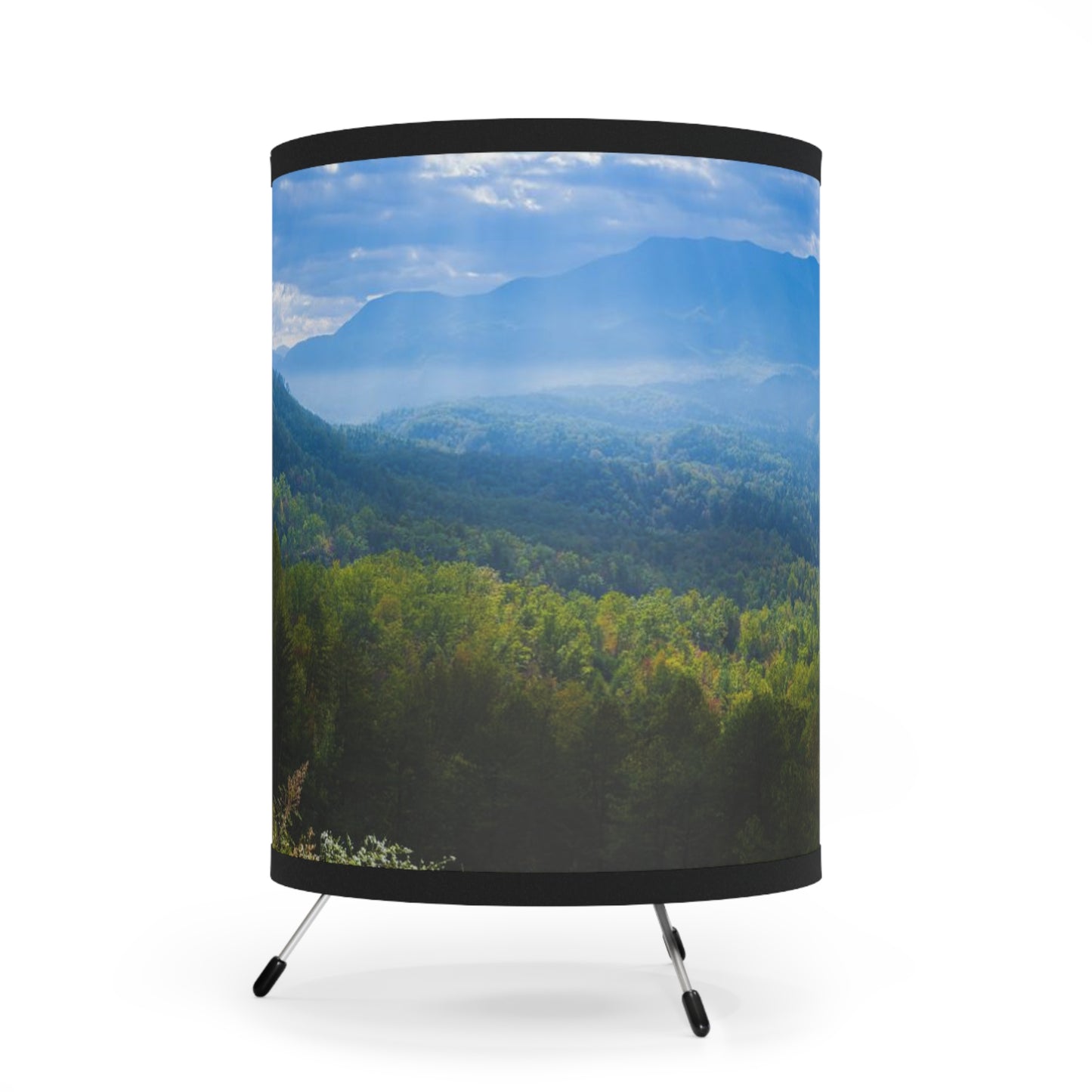 Mountain Top Tripod Lamp with High-Res Printed Shade, US\CA plug