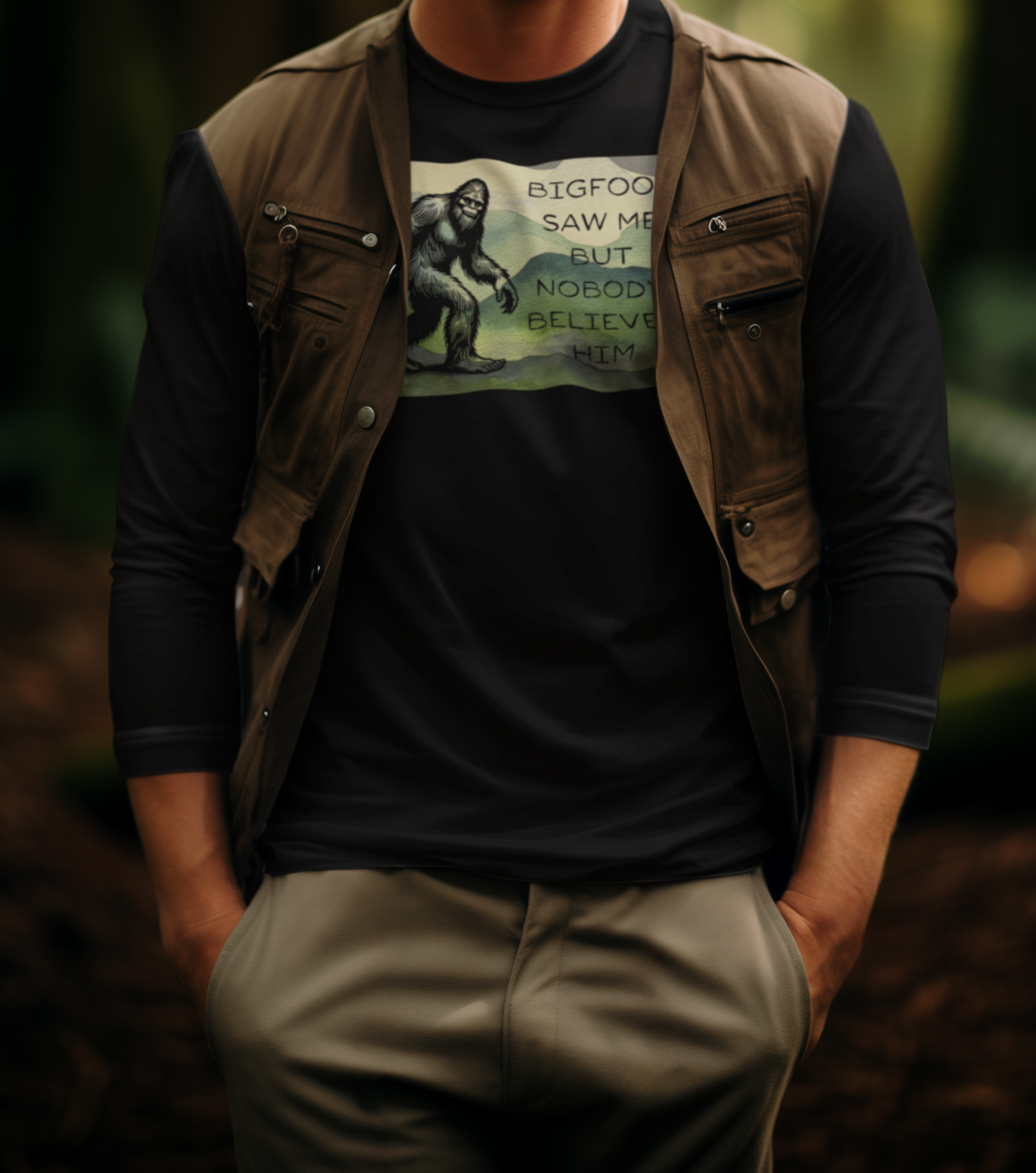 Bigfoot Saw Me - Long Sleeve Cotton Tee