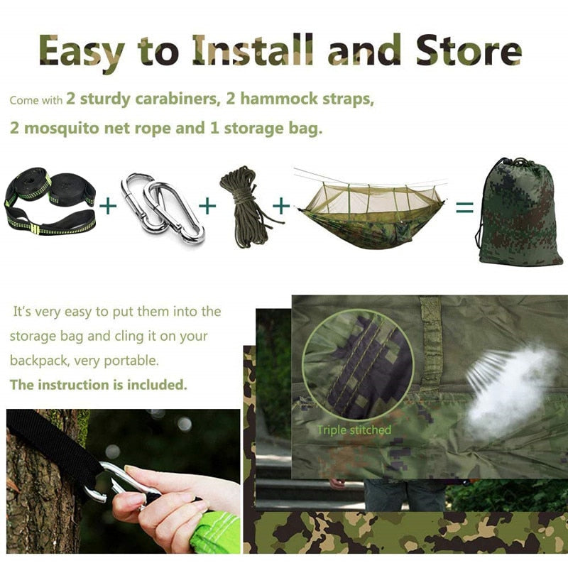 Best Camping Hammock with Mosquito Net and Rainfly