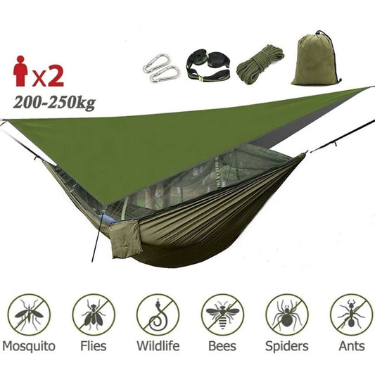 Best Camping Hammock with Mosquito Net and Rainfly