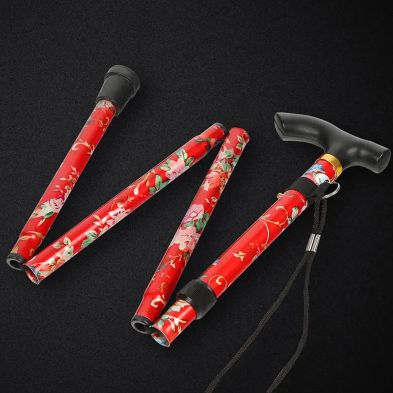 Telescopic Trekking Stick Walking Cane, Foldable & Adjustable
