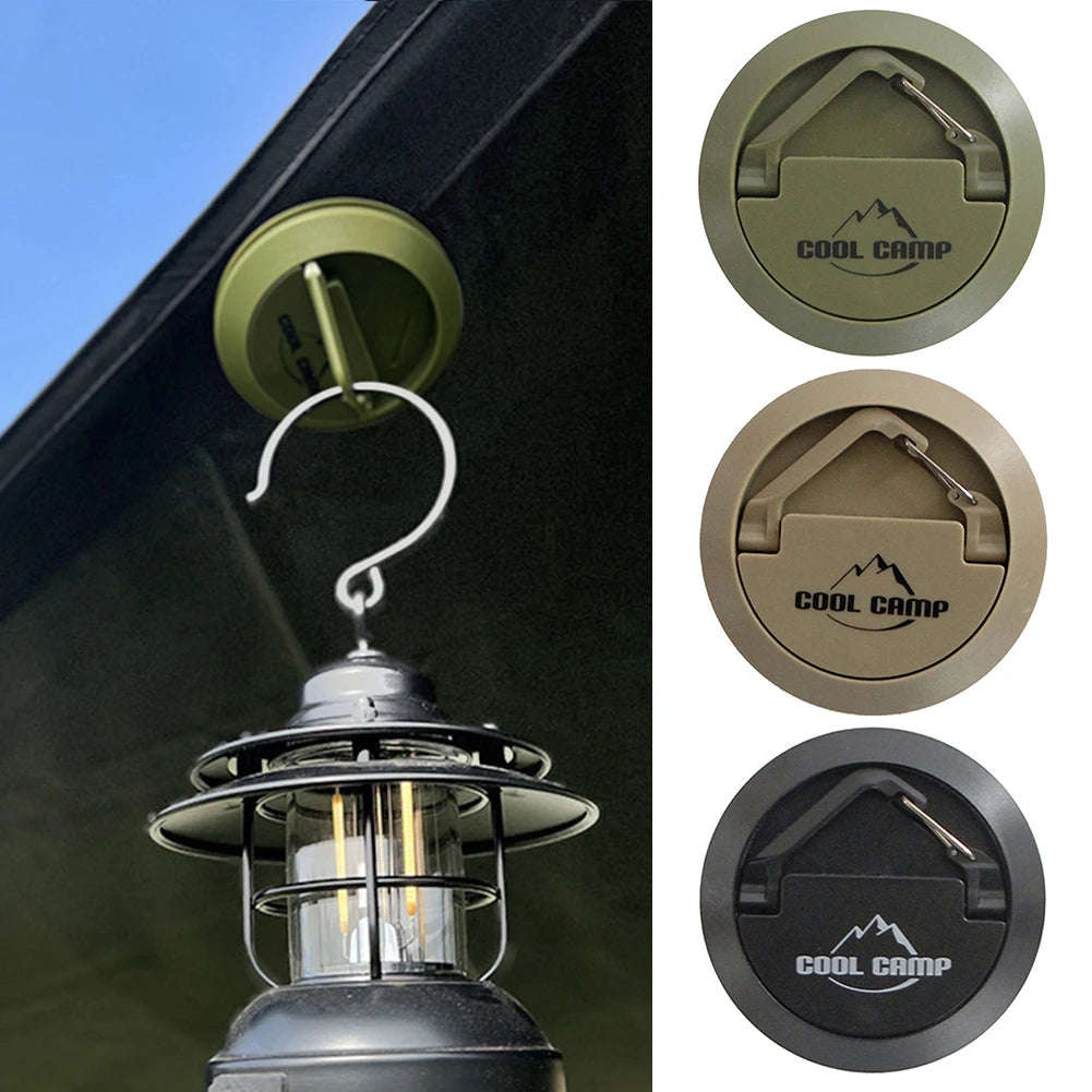 Camping Tent Magnetic Hook with Snap Clip & Lock Buckle