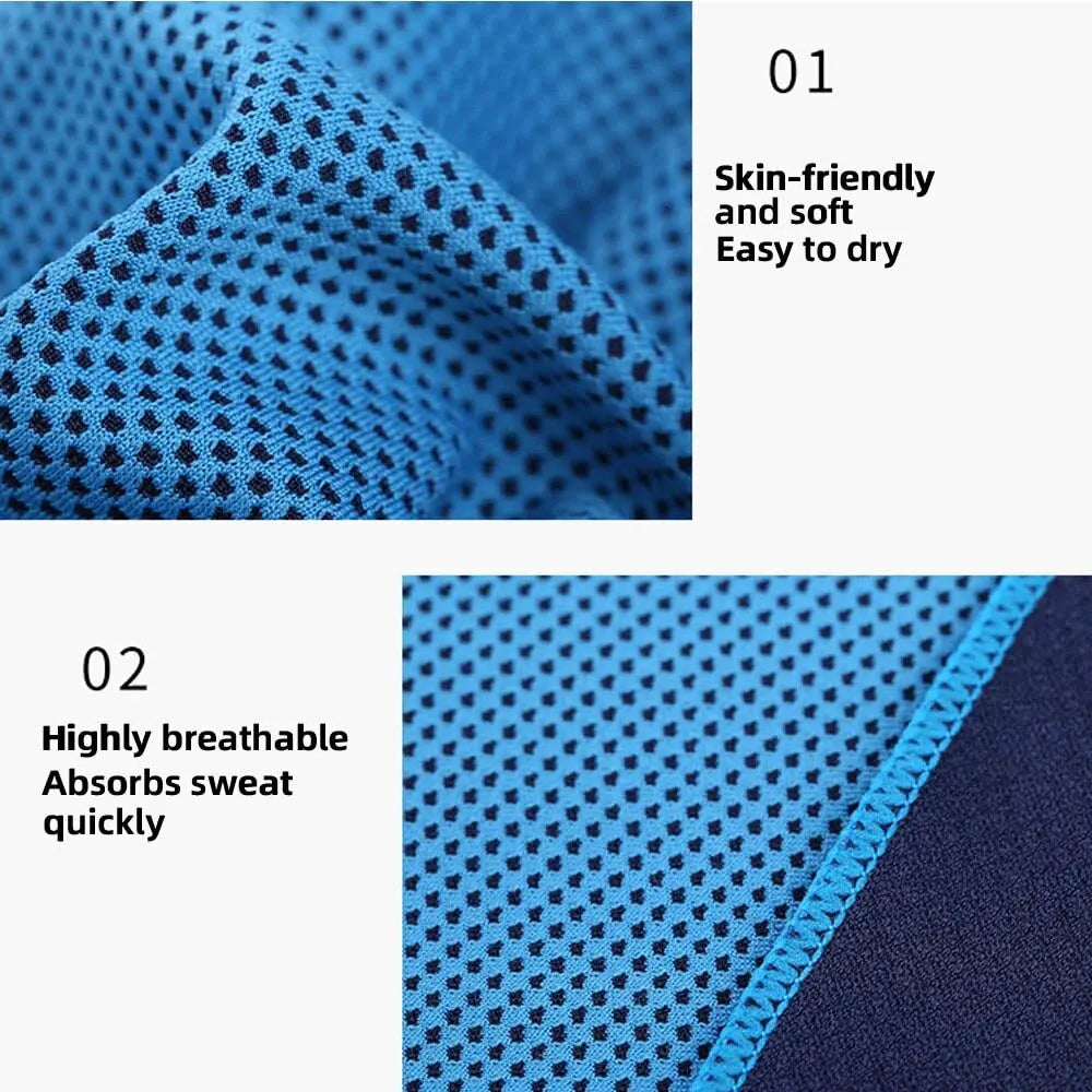 Cold Cooling Towel - Quick Drying with Circular Silicone Case