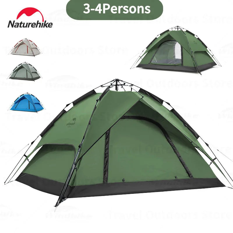 Naturehike 3-4 People Automatic Tent Camping Outdoor Quick Open