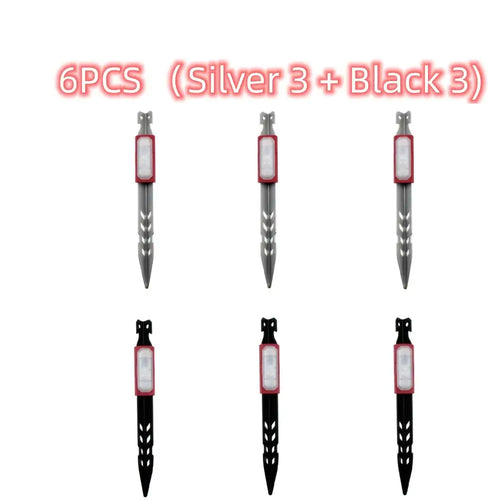 6/4/1 Pcs Tent Pegs With LED Lights Canopy Tent Stakes Nail Ground