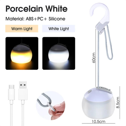Portable Hanging Camping Lights - Rechargeable