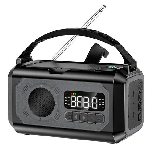 12000mAh Emergency AM/FM Radio Multifunction Portable Solar Hand Crank