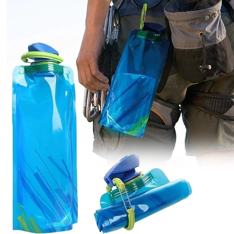 Portable Water Bag Foldable for Sports, Hiking, & Camping - 24oz