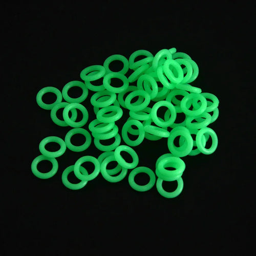 10/20PCS Fluorescent Silicone Tent Nail Ring Luminous O-shaped