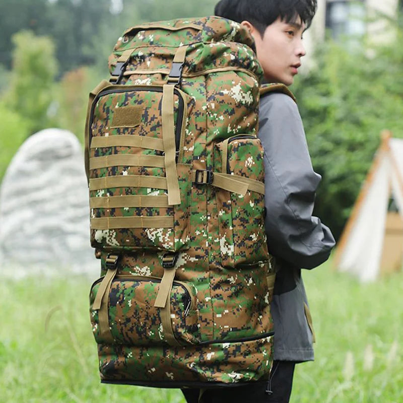 100L Outdoor Camping Backpack for Hiking & Camping
