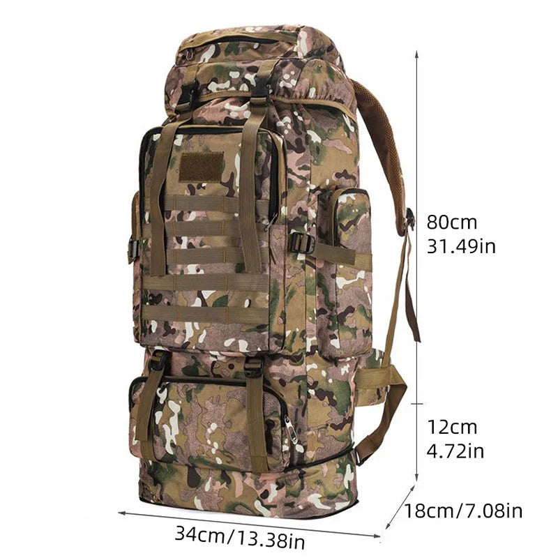 100L Outdoor Camping Backpack for Hiking & Camping
