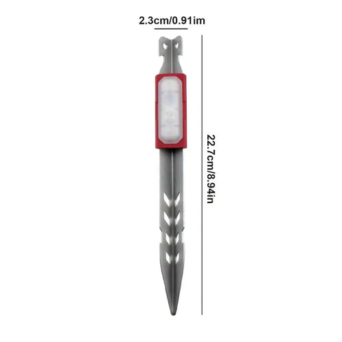 6/4/1 Pcs Tent Pegs With LED Lights Canopy Tent Stakes Nail Ground