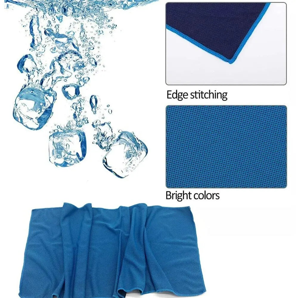 Cold Cooling Towel - Quick Drying with Circular Silicone Case