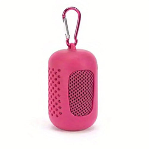 Cold Cooling Towel - Quick Drying with Circular Silicone Case