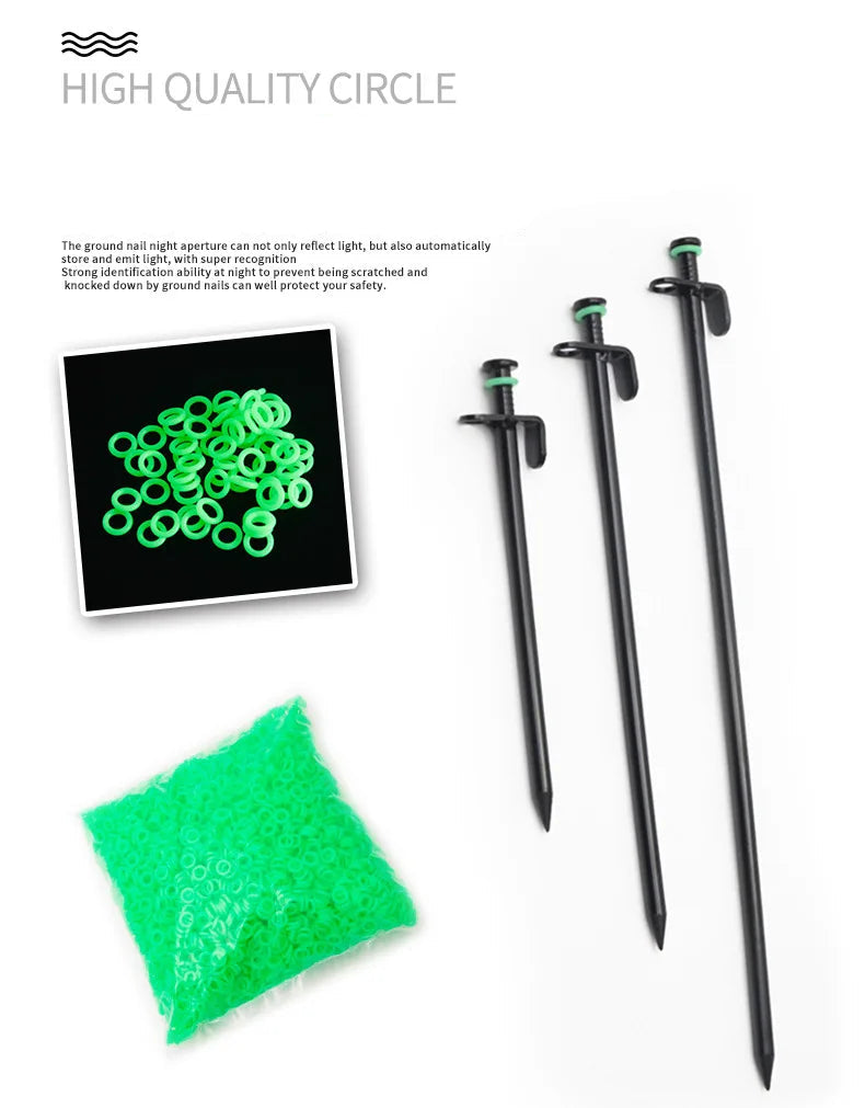 10/20PCS Fluorescent Silicone Tent Nail Ring Luminous O-shaped