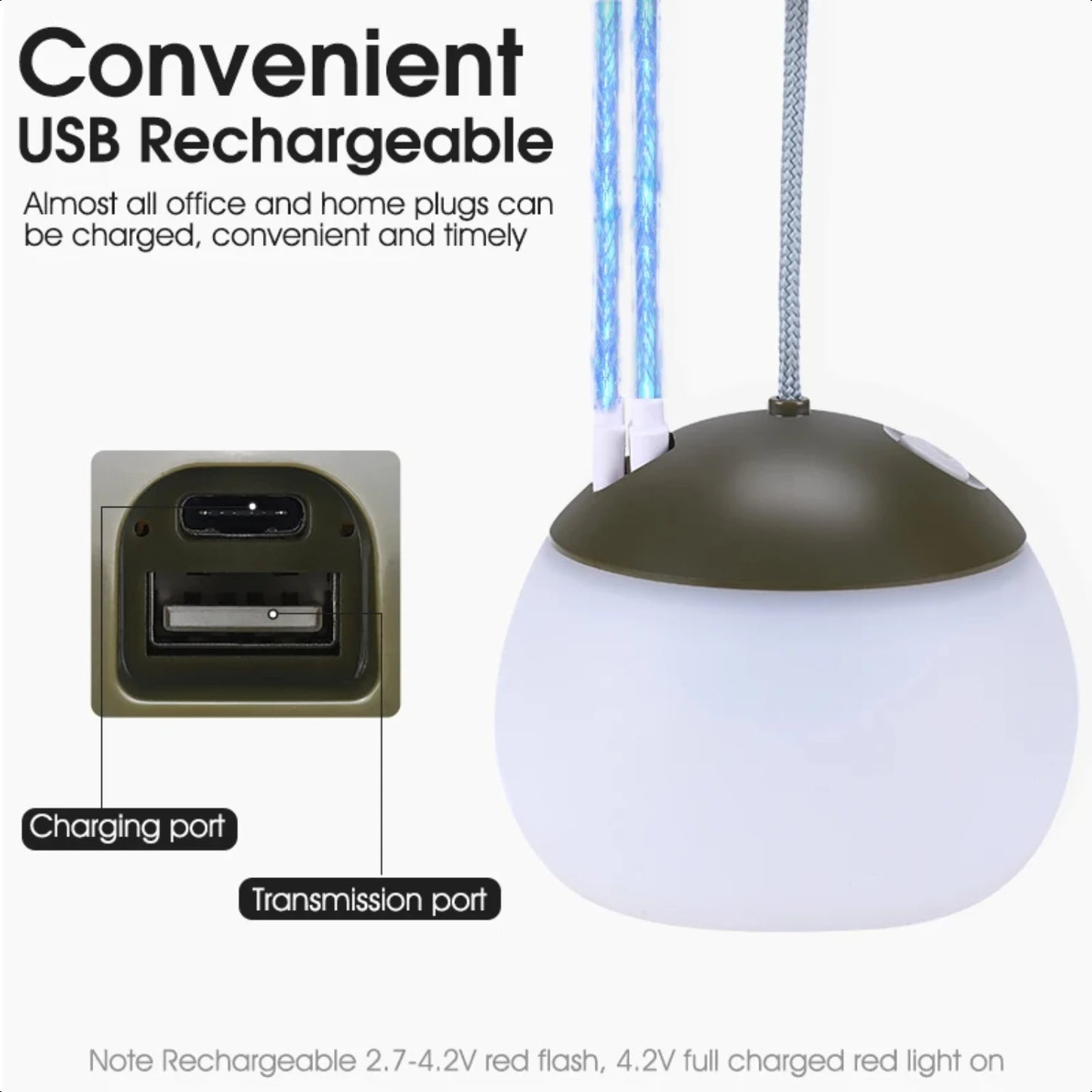 Portable Hanging Camping Lights - Rechargeable