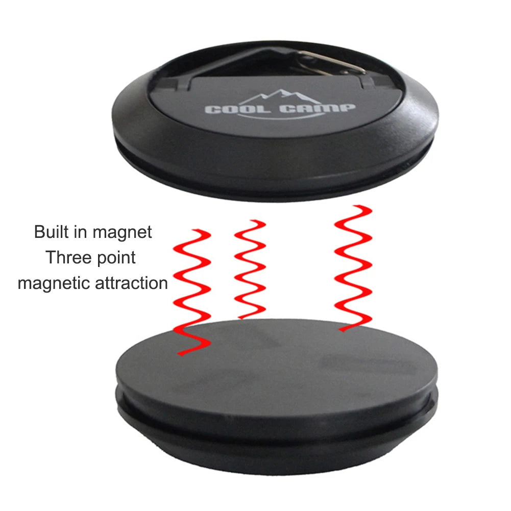 Camping Tent Magnetic Hook with Snap Clip & Lock Buckle